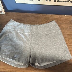 Nike Gray Athletic Shorts with Elastic Waistband